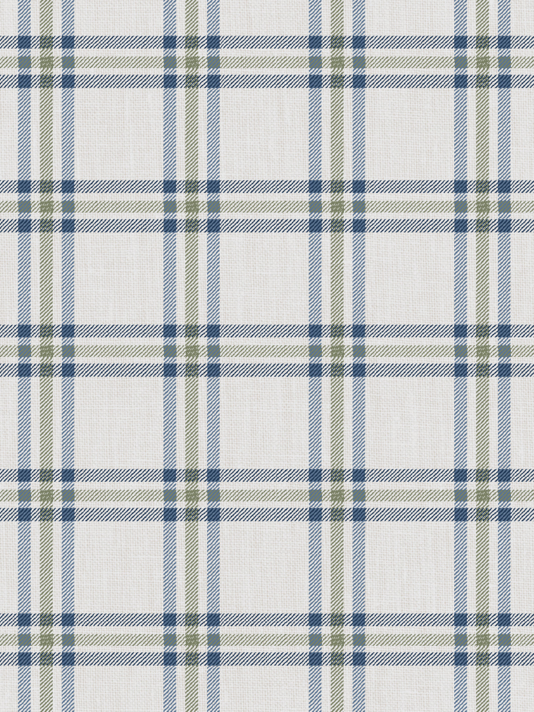 'Rogers Plaid' Wallpaper by Nathan Turner - Blue Green