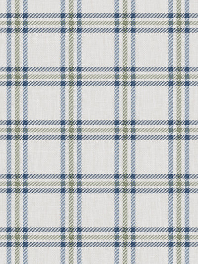 'Rogers Plaid' Wallpaper by Nathan Turner - Blue Green