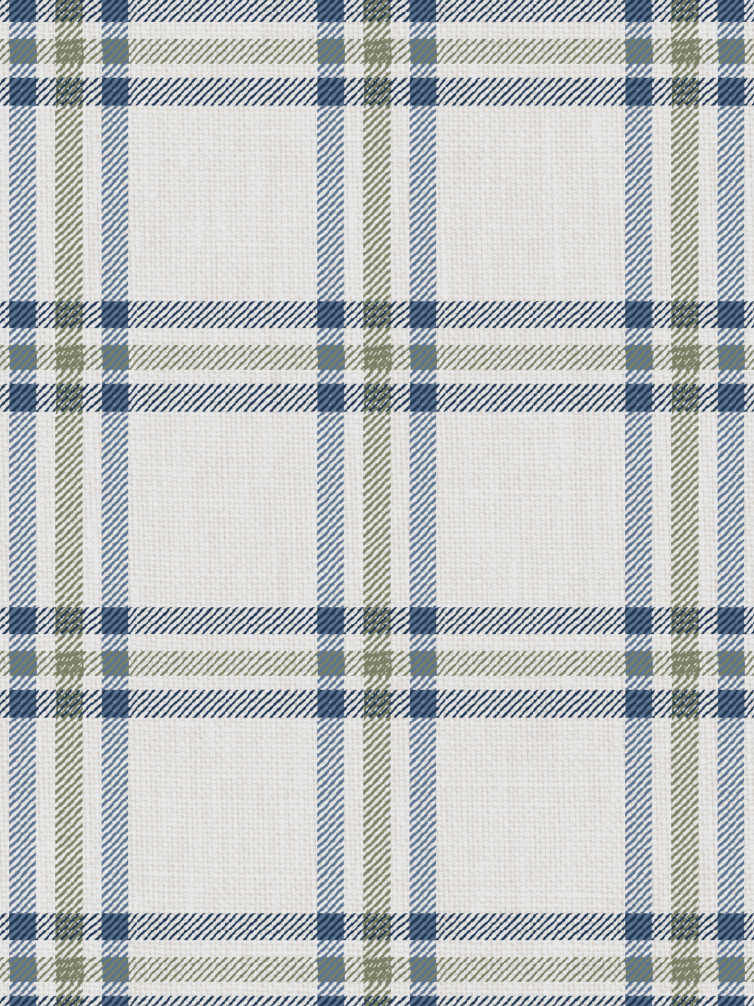 'Rogers Plaid' Wallpaper by Nathan Turner - Blue Green