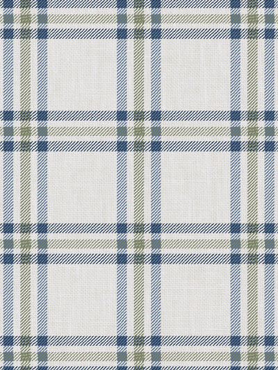 'Rogers Plaid' Wallpaper by Nathan Turner - Blue Green