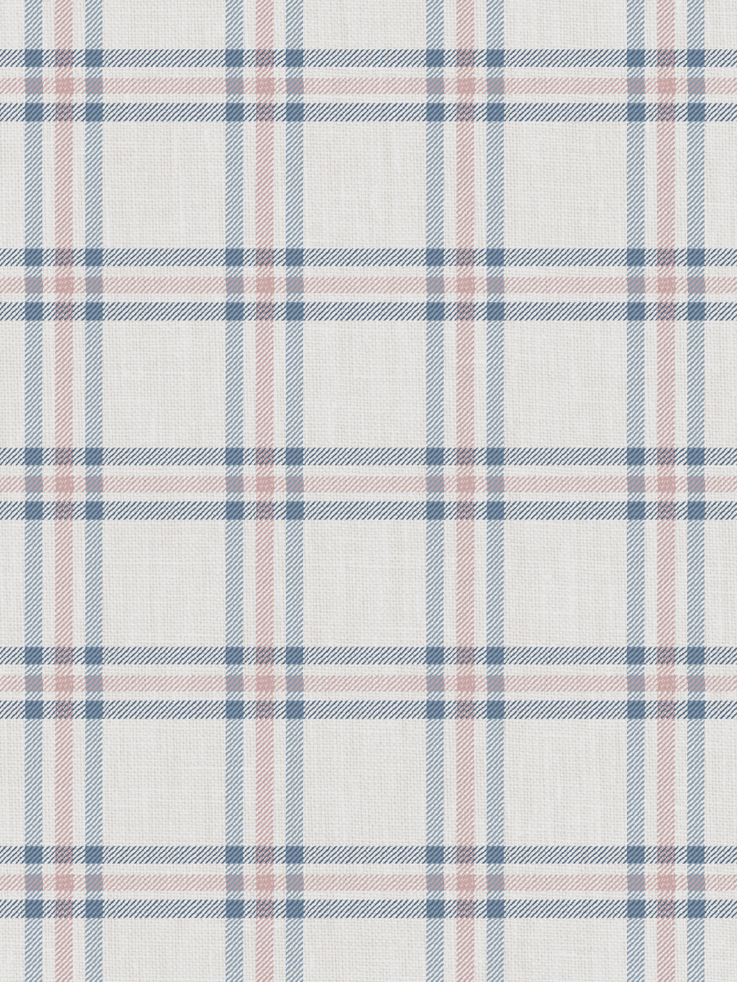 'Rogers Plaid' Wallpaper by Nathan Turner - Blue Pink
