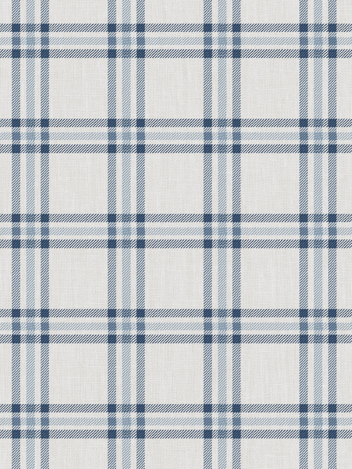'Rogers Plaid' Wallpaper by Nathan Turner - Blue