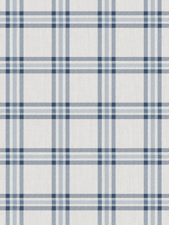 'Rogers Plaid' Wallpaper by Nathan Turner - Blue