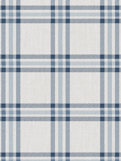 'Rogers Plaid' Wallpaper by Nathan Turner - Blue