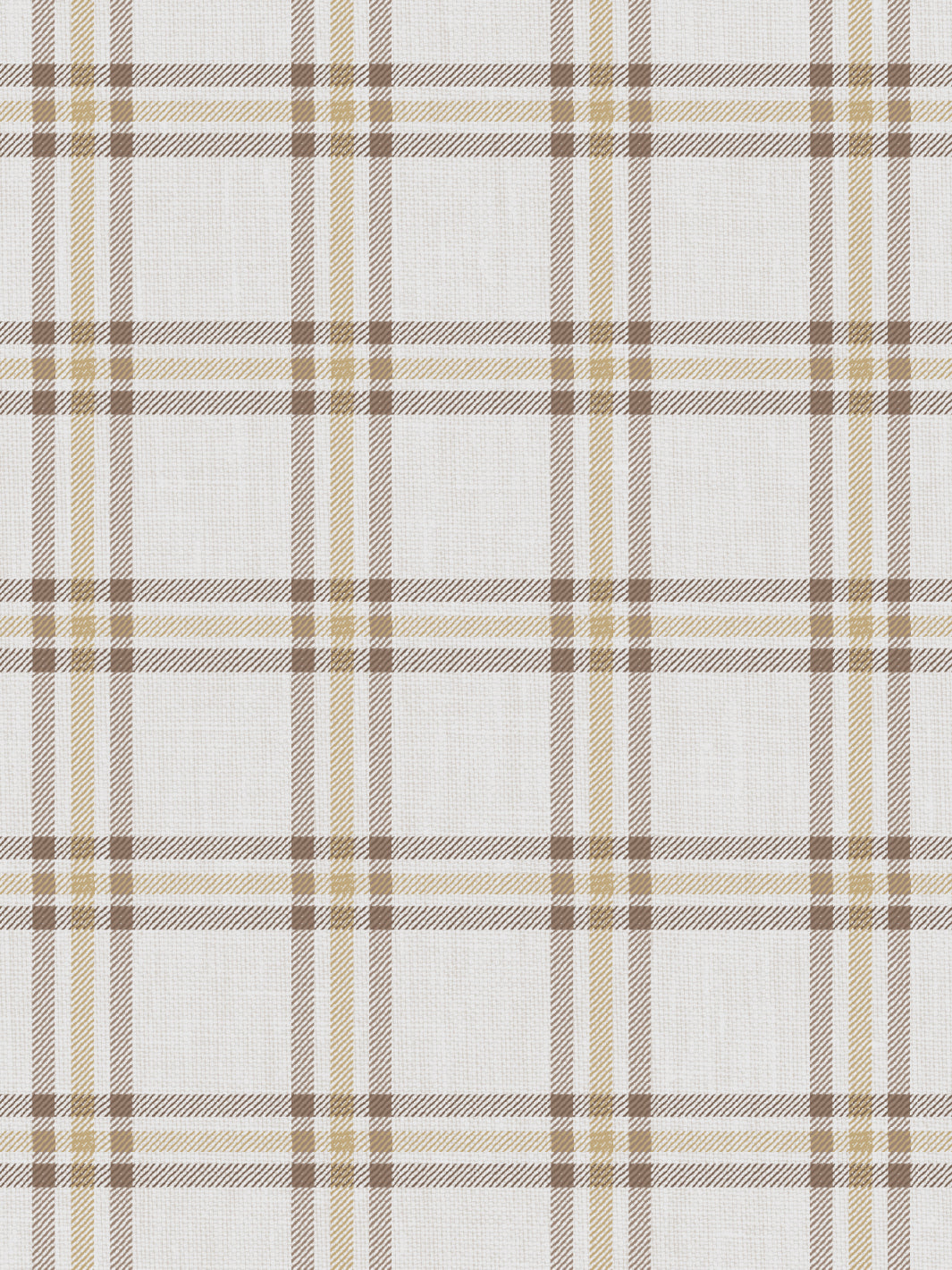 'Rogers Plaid' Wallpaper by Nathan Turner - Brown Gold