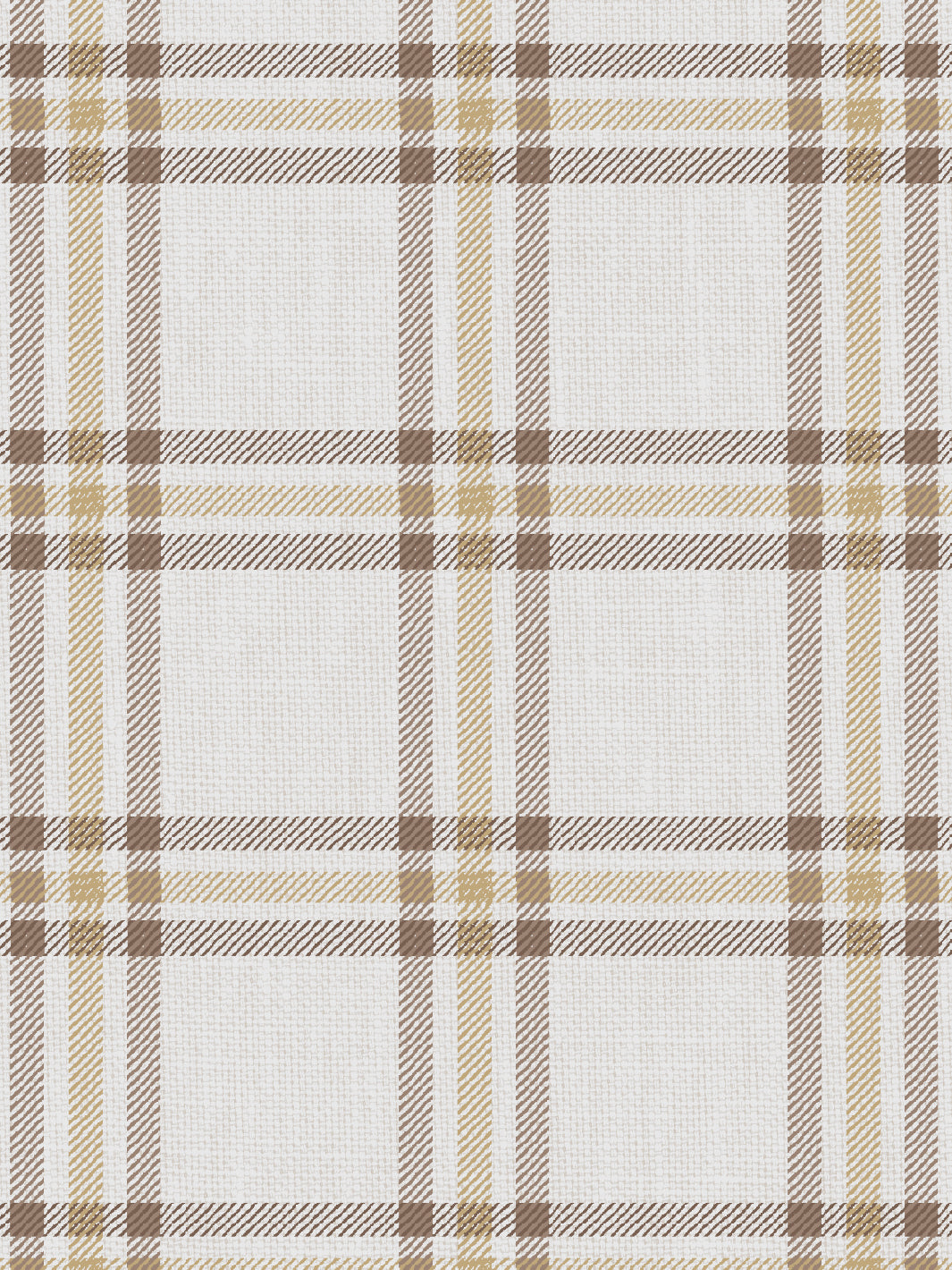 'Rogers Plaid' Wallpaper by Nathan Turner - Brown Gold