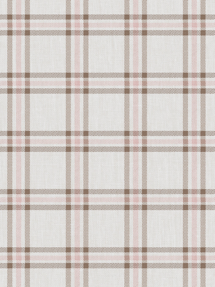 'Rogers Plaid' Wallpaper by Nathan Turner - Brown Pink