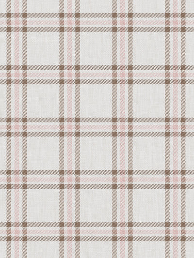 'Rogers Plaid' Wallpaper by Nathan Turner - Brown Pink