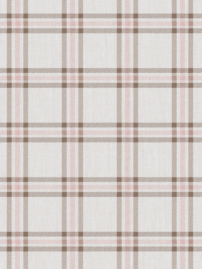 'Rogers Plaid' Wallpaper by Nathan Turner - Brown Pink