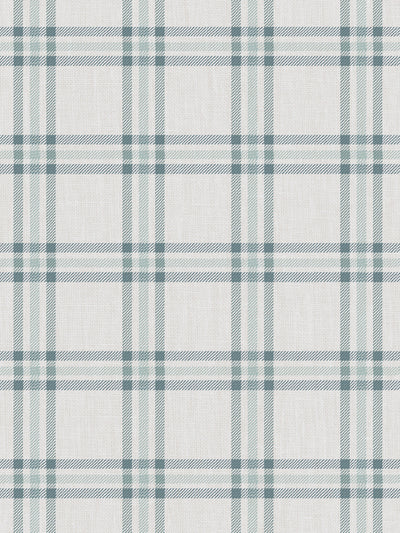 'Rogers Plaid' Wallpaper by Nathan Turner - Seafoam