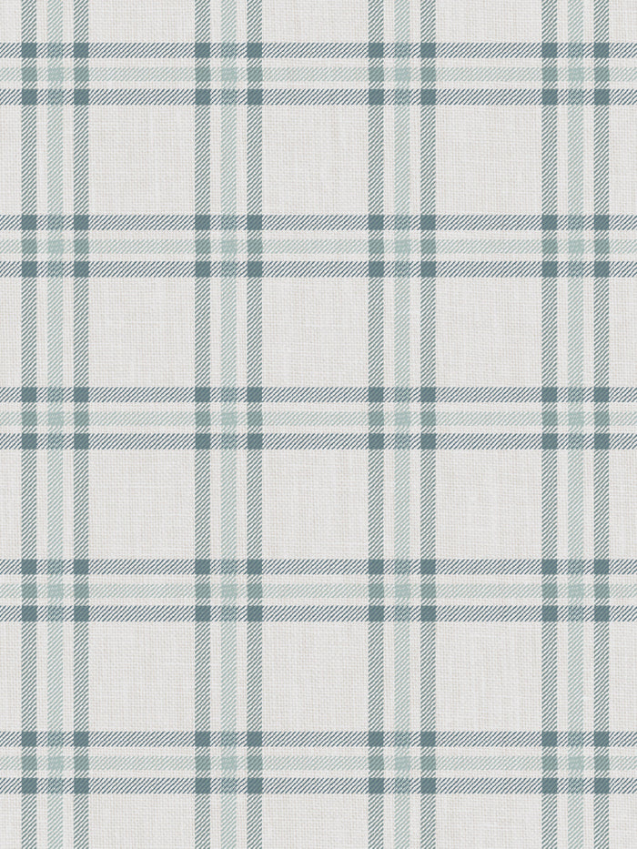'Rogers Plaid' Wallpaper by Nathan Turner - Seafoam