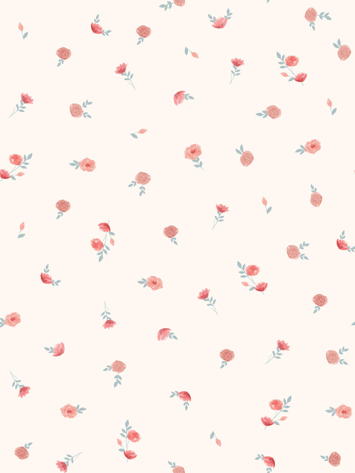 'Roses' Wallpaper by Meri Meri - Cream