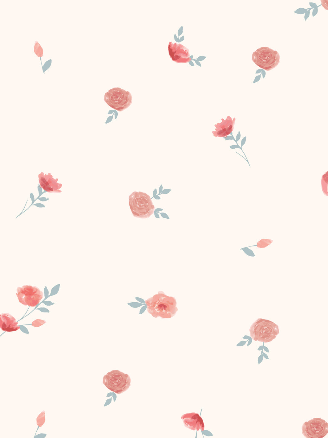 'Roses' Wallpaper by Meri Meri - Cream