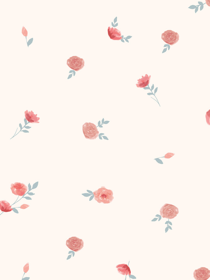 'Roses' Wallpaper by Meri Meri - Cream
