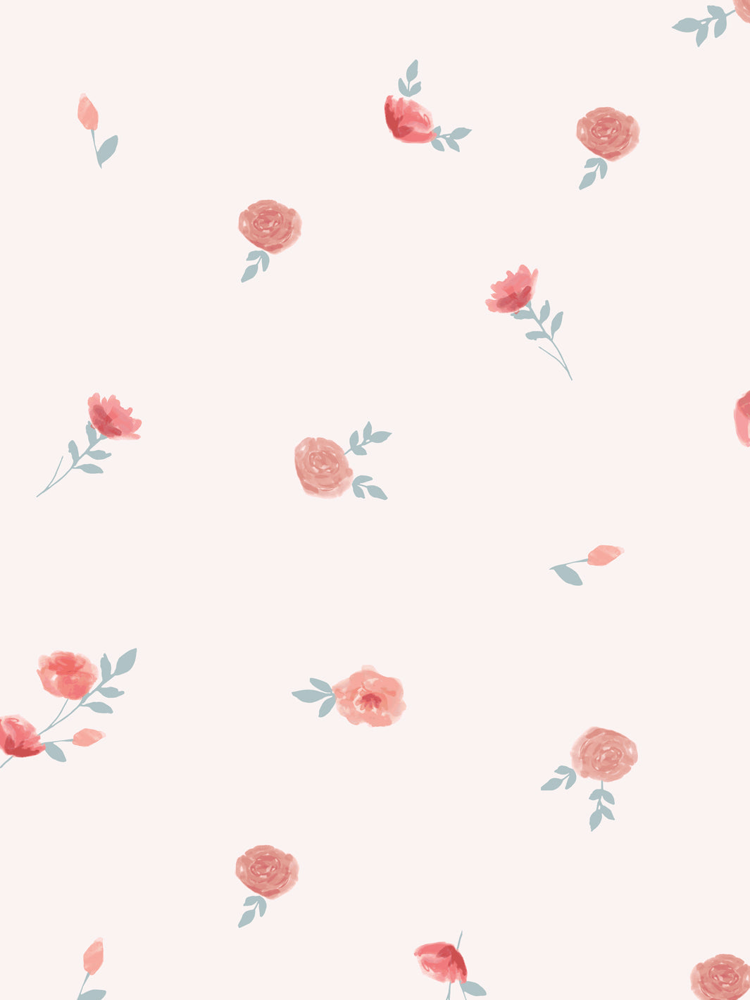'Roses' Wallpaper by Meri Meri - Dusty Pink