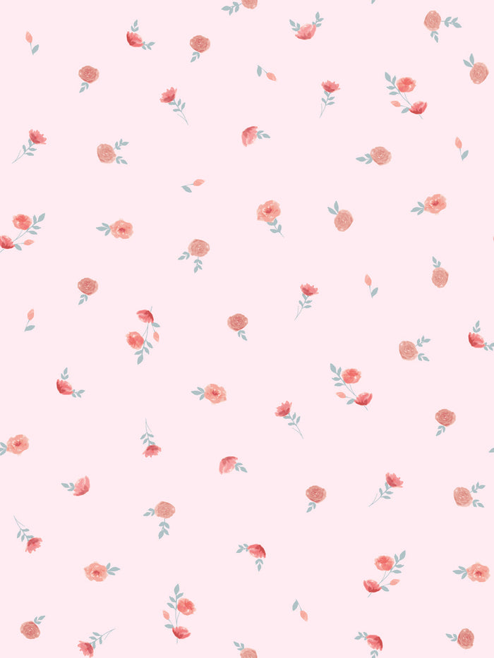 'Roses' Wallpaper by Meri Meri - Pink