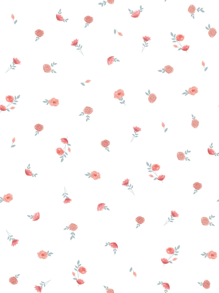 'Roses' Wallpaper by Meri Meri - White