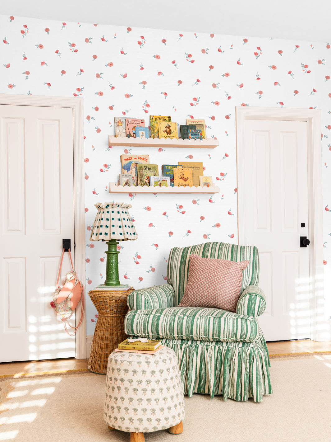 'Roses' Wallpaper by Meri Meri - White