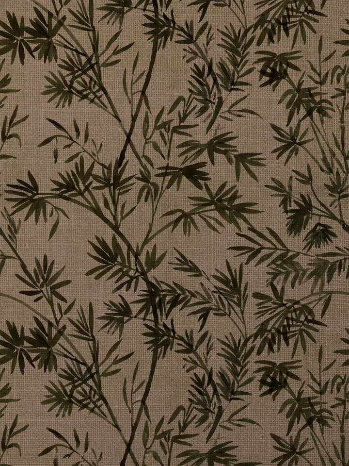 'Runaway Bamboo' Burlap Wallpaper by Flint Wood & Hicks - Green