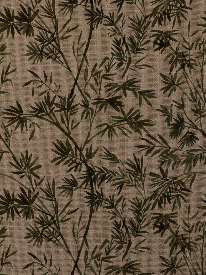 'Runaway Bamboo' Burlap Wallpaper by Flint Wood & Hicks - Green