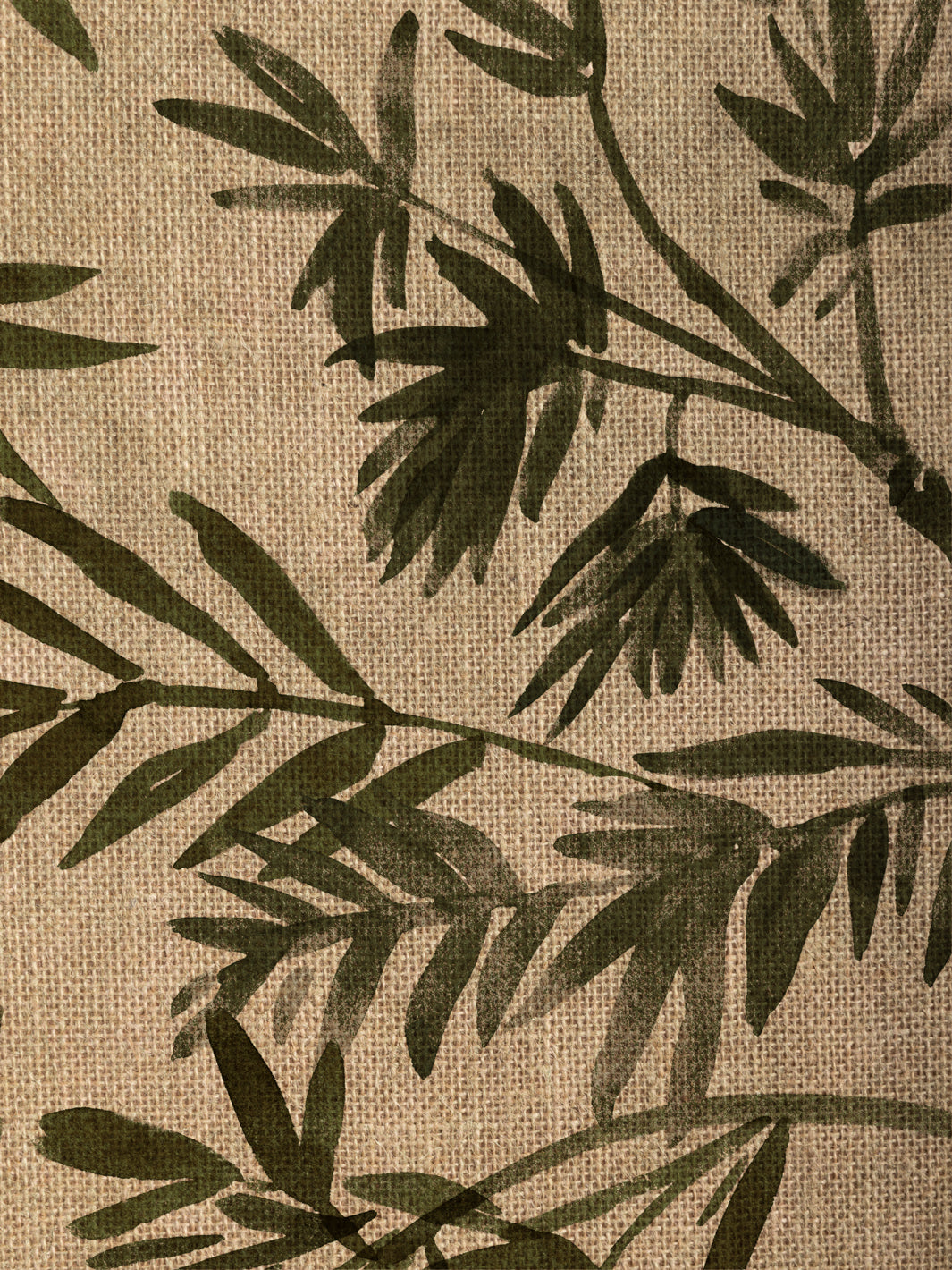 'Runaway Bamboo' Burlap Wallpaper by Flint Wood & Hicks - Green