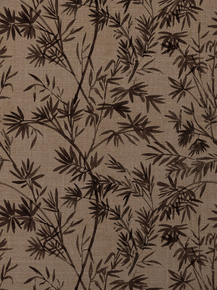 'Runaway Bamboo' Burlap Wallpaper by Flint Wood & Hicks - Slate