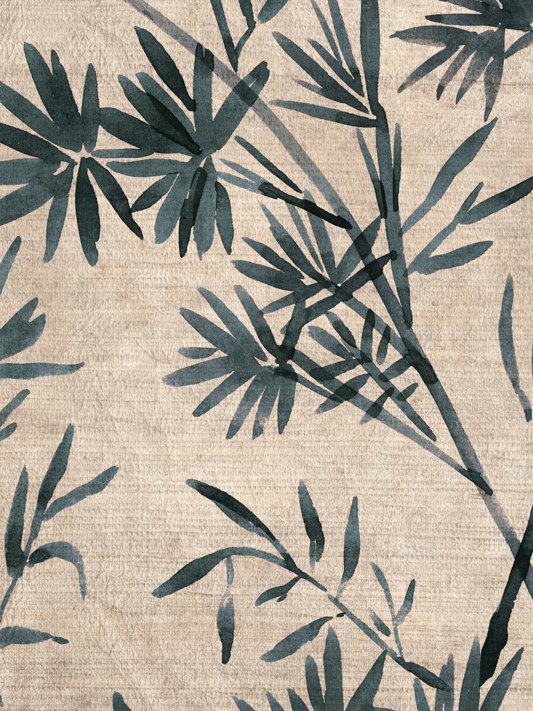 'Runaway Bamboo' Grasscloth Wallpaper by Flint Wood & Hicks - Faded Blue