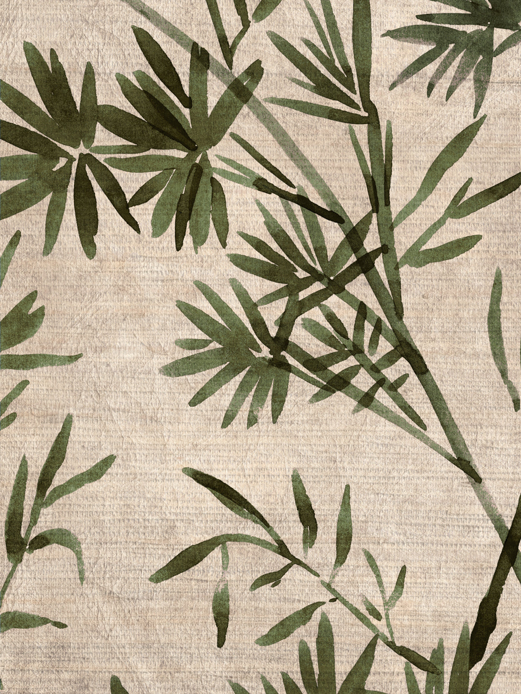 'Runaway Bamboo' Grasscloth Wallpaper by Flint Wood & Hicks - Faded Green