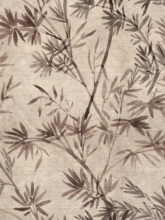 'Runaway Bamboo' Grasscloth Wallpaper by Flint Wood & Hicks - Vintage Brown
