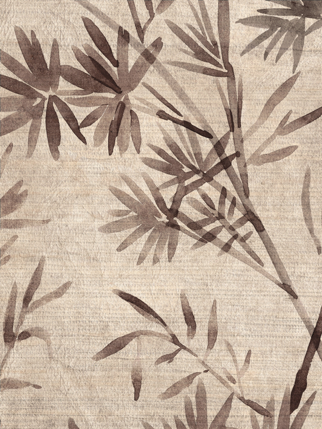 'Runaway Bamboo' Grasscloth Wallpaper by Flint Wood & Hicks - Vintage Brown
