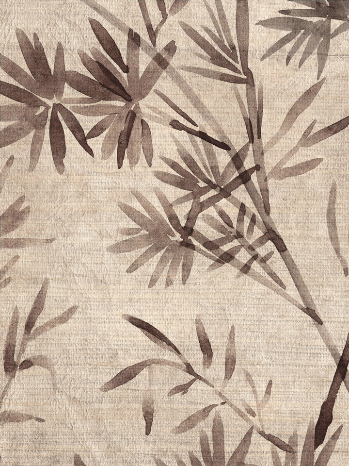 'Runaway Bamboo' Grasscloth Wallpaper by Flint Wood & Hicks - Vintage Brown