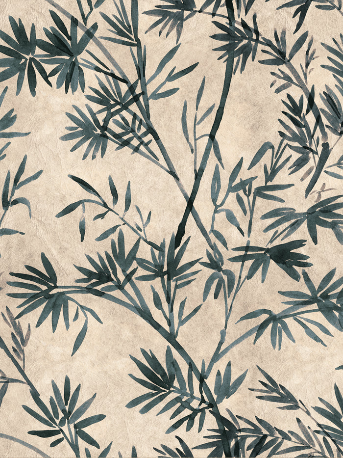 'Runaway Bamboo' Wallpaper by Flint Wood & Hicks - Faded Blue