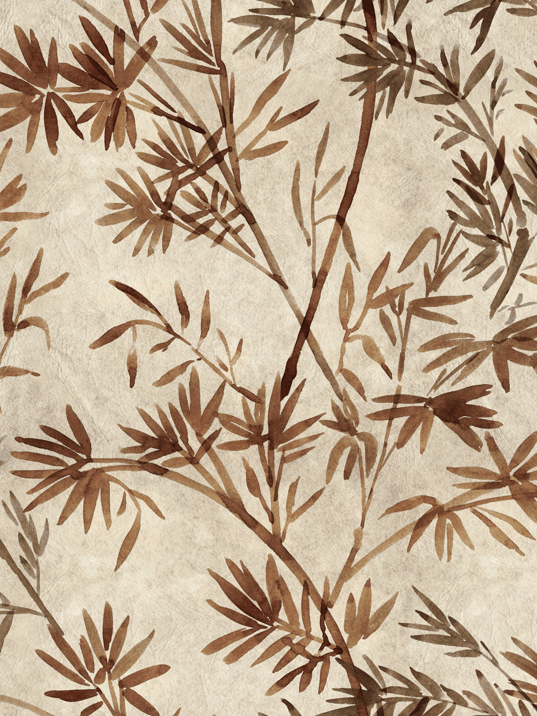 'Runaway Bamboo' Wallpaper by Flint Wood & Hicks - Leather Brown