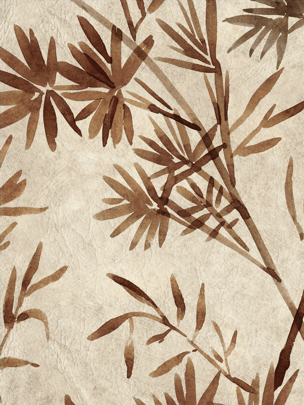 'Runaway Bamboo' Wallpaper by Flint Wood & Hicks - Leather Brown