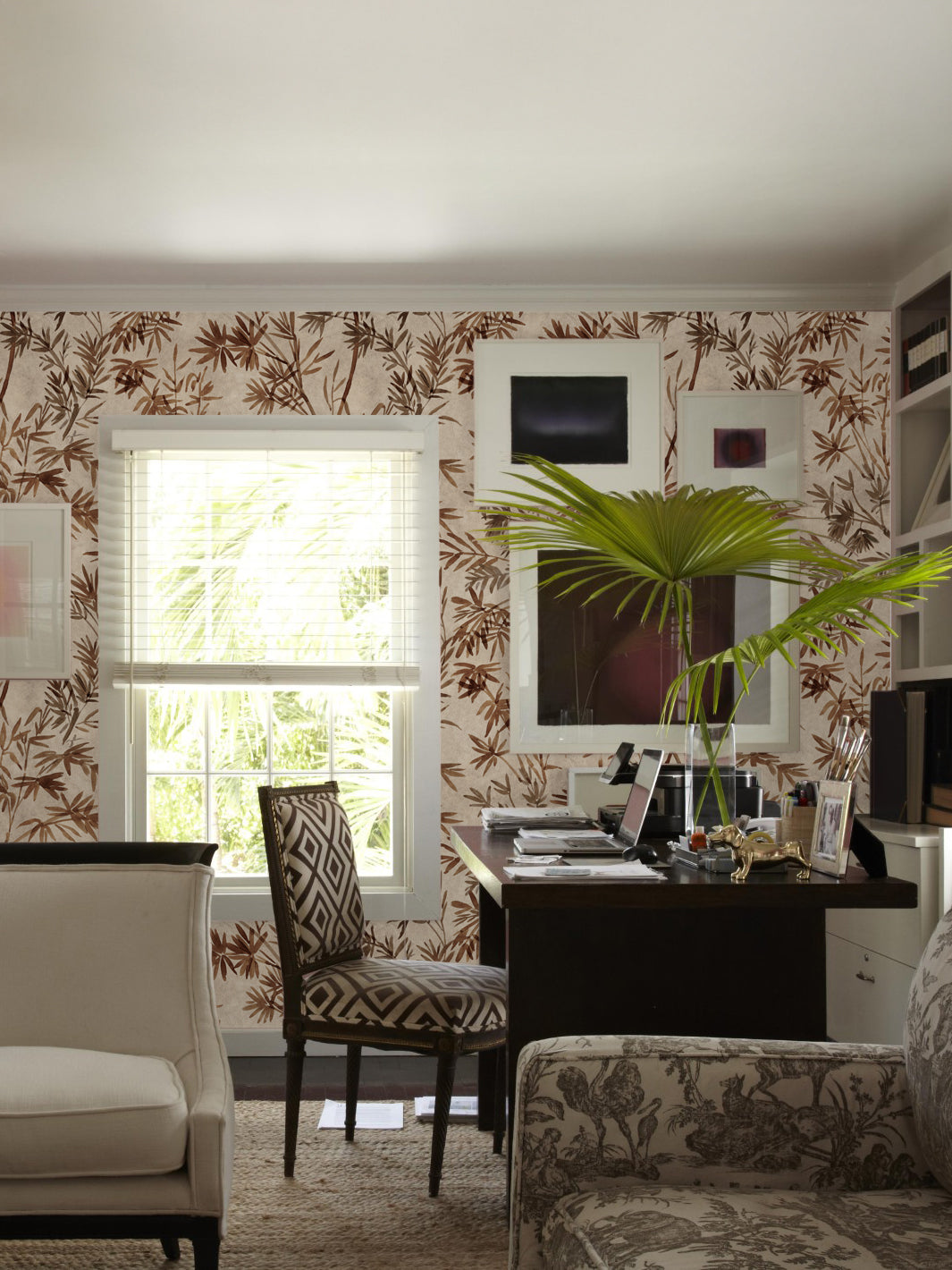 'Runaway Bamboo' Wallpaper by Flint Wood & Hicks - Leather Brown