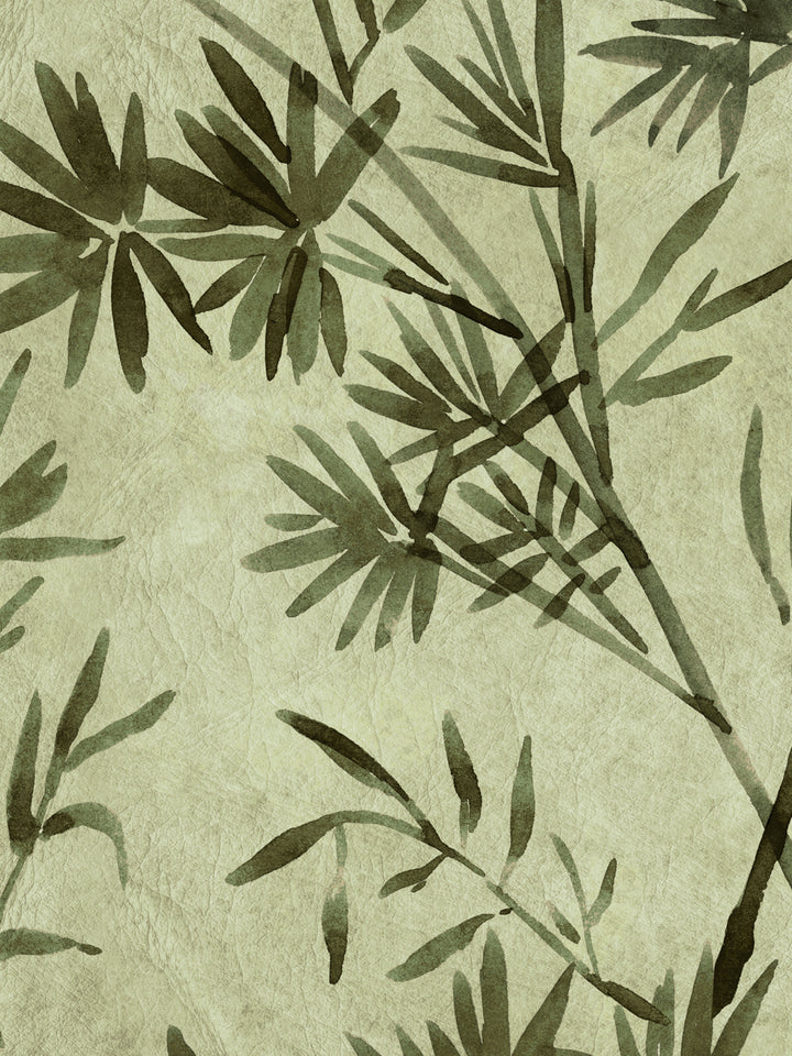 'Runaway Bamboo' Wallpaper by Flint Wood & Hicks - Tonal Green