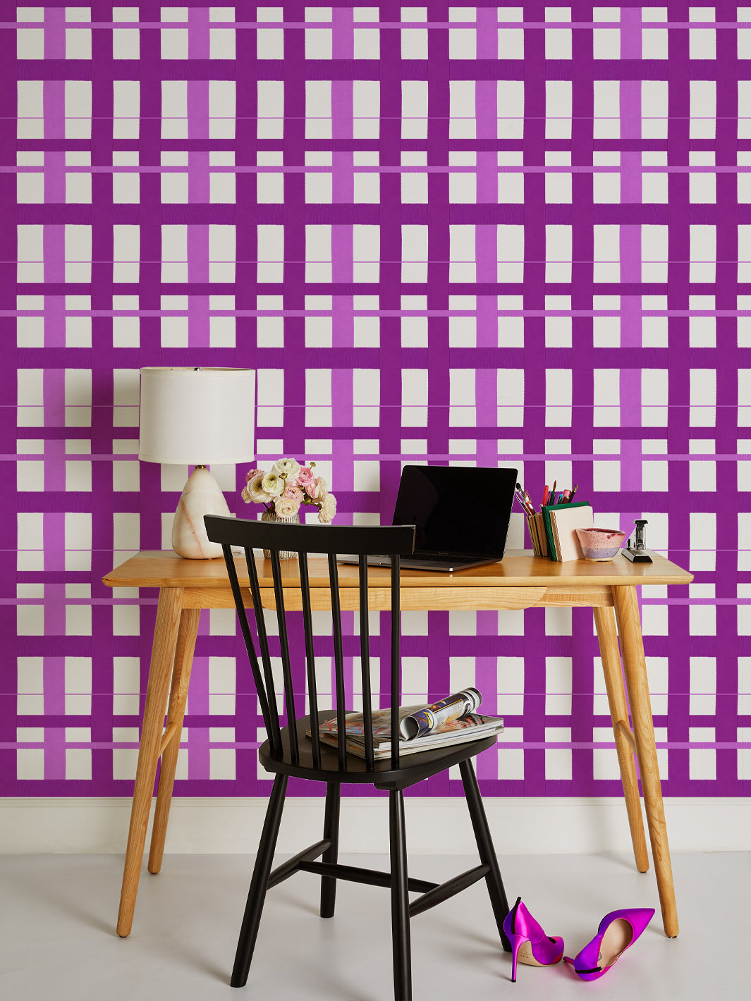 'Crosstown Plaid' Wallpaper by Sarah Jessica Parker - Concord