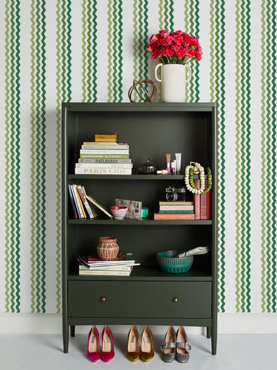 ric rac bands wallpaper by sarah jessica parker greens