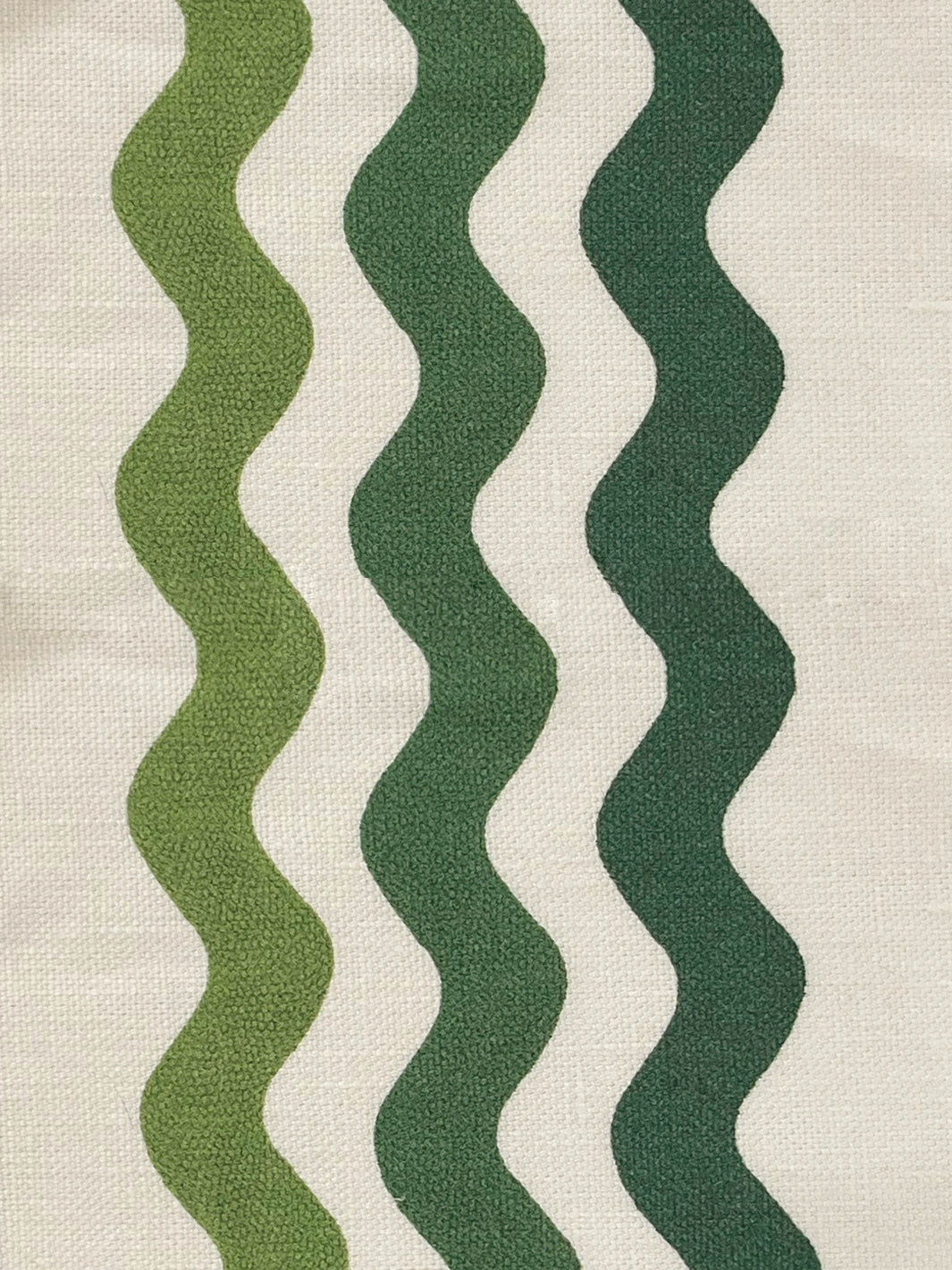 ric rac bands linen fabric by sarah jessica parker greens
