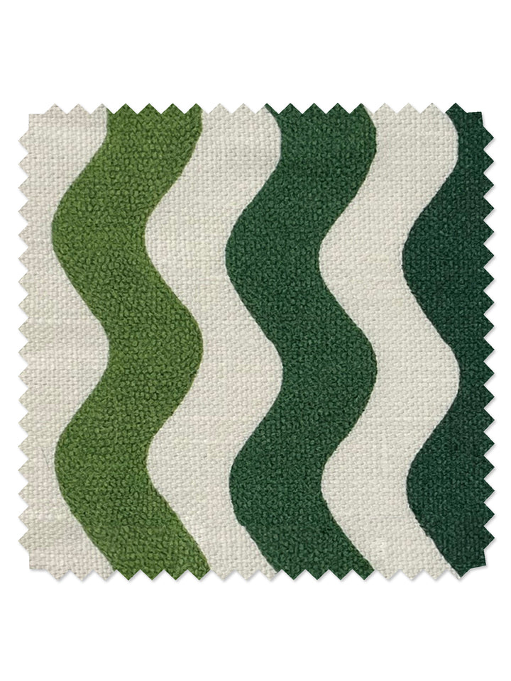 ric rac bands linen fabric by sarah jessica parker greens
