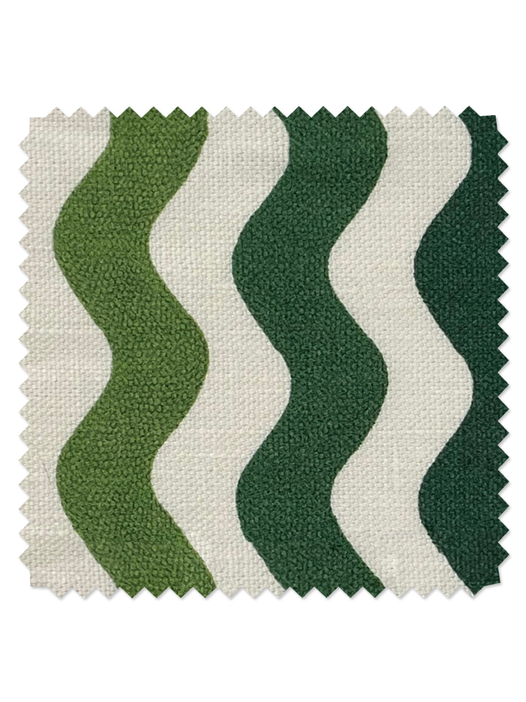 'Ric-Rac Bands' Linen Fabric by Sarah Jessica Parker - Greens