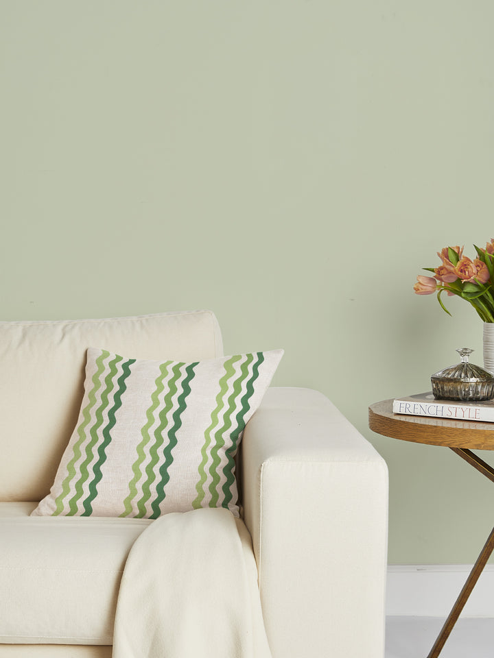 ric rac bands linen fabric by sarah jessica parker greens