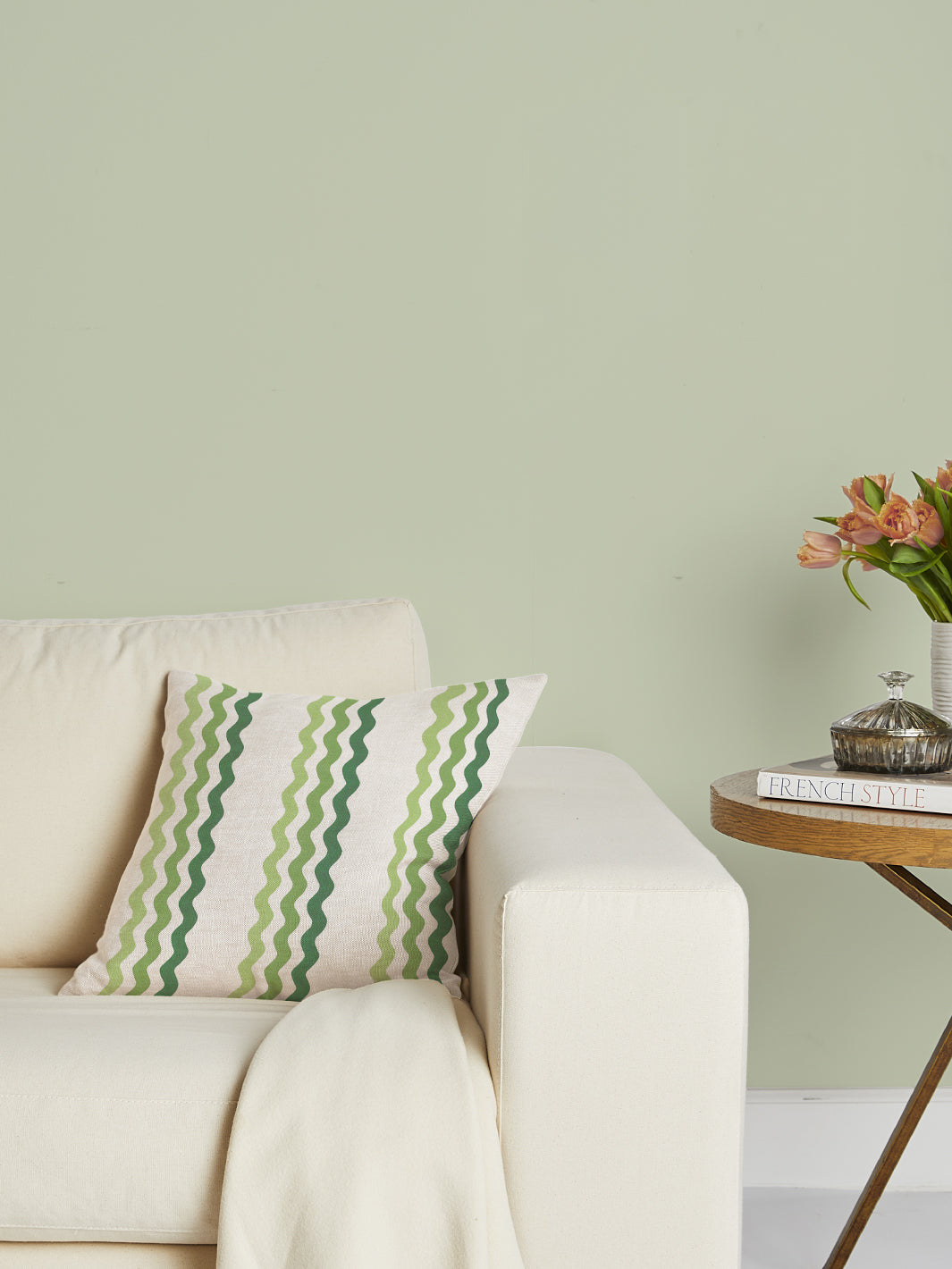 ric rac bands linen fabric by sarah jessica parker greens