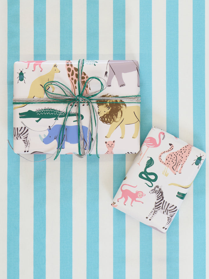 'Safari Animals' Gift Wrap by Meri Meri - Multi