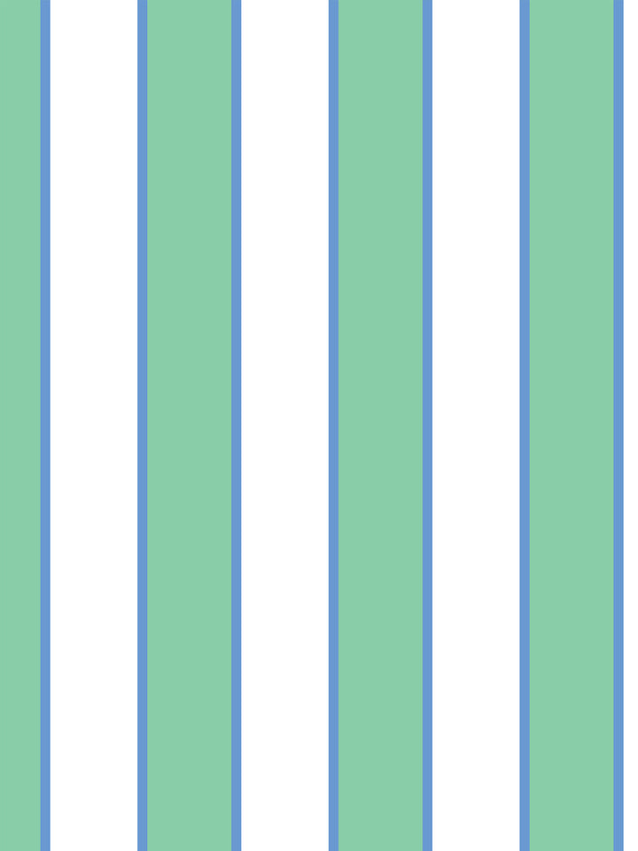 'Cabana Stripe' Wallpaper by Meri Meri - Green
