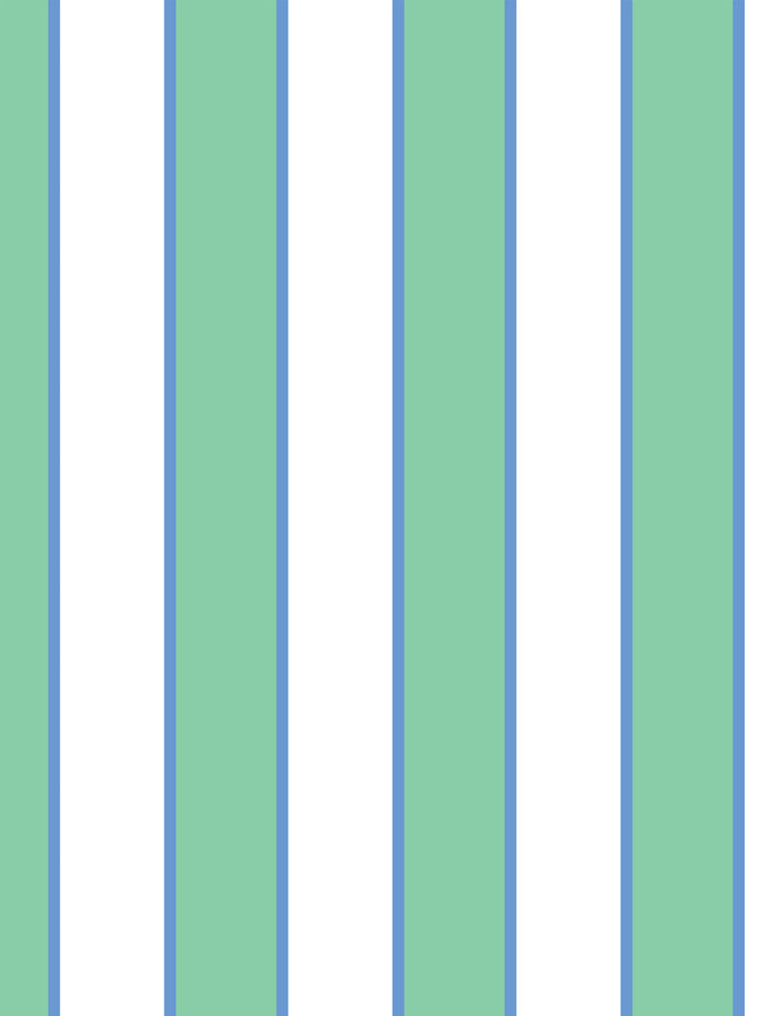 'Cabana Stripe' Wallpaper by Meri Meri - Green