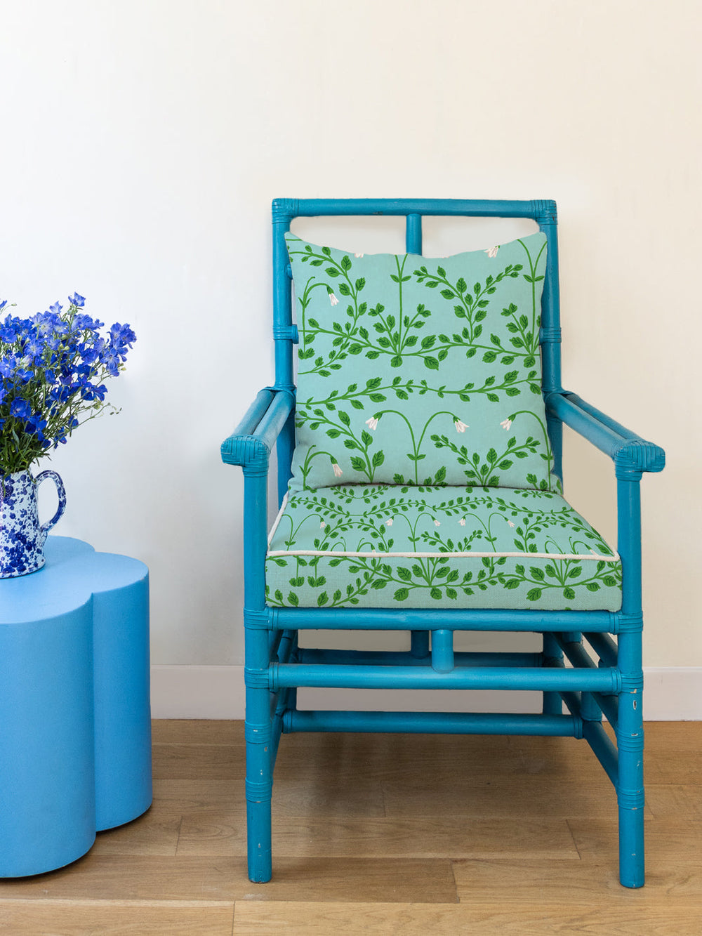 sassa linen fabric by sjp capri blue