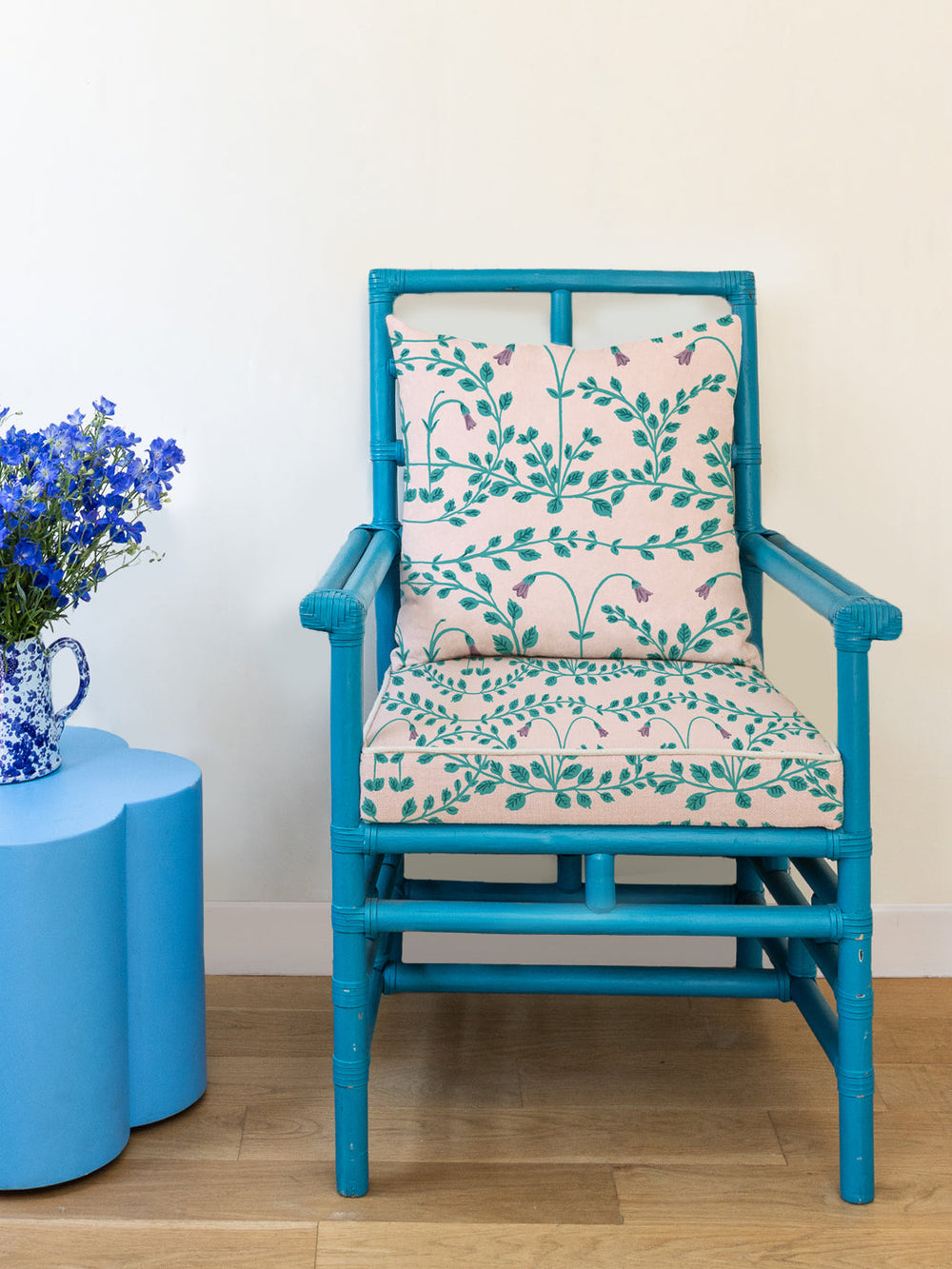 sassa linen fabric by sjp teal pink