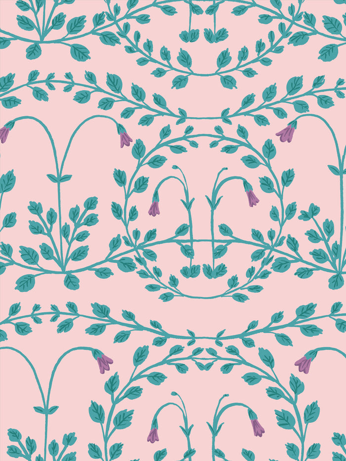 'Sassa' Wallpaper by Sarah Jessica Parker - Teal Pink