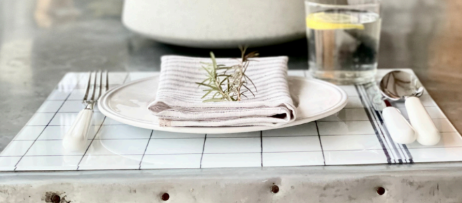 Proper Table - Placemats (set of 2) - Theodora (Blue Green)